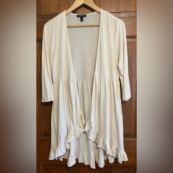 Torrid Cream Jersey Slub Kimono - Picture 4 of 7